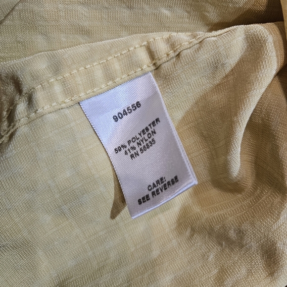 Cabela’s Men’s L Tall Short Sleeve Outdoor Fishing Shirt Yellow - Picture 5 of 6